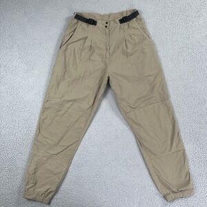 Rail Riders Pants Men Medium Beige Nylon Outdoor Hiking Zip Pocket Adjustable